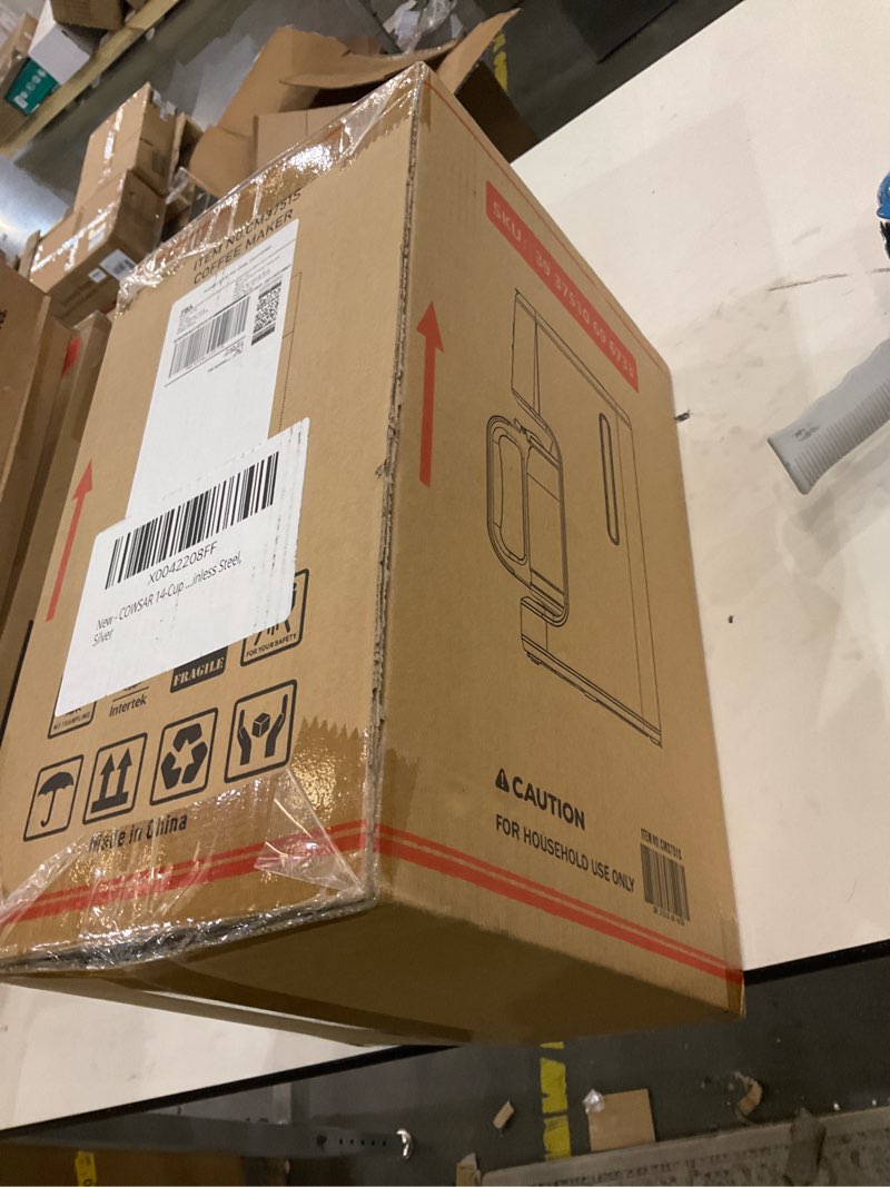 Condition photo showing item condition for COWSAR 14-Cup Coffee Maker, 24-Hour Programmable Coffee Brewer, Keep Warm, Drip Free, Washable Filter, Stainless Steel, Silver - Commercial Performance