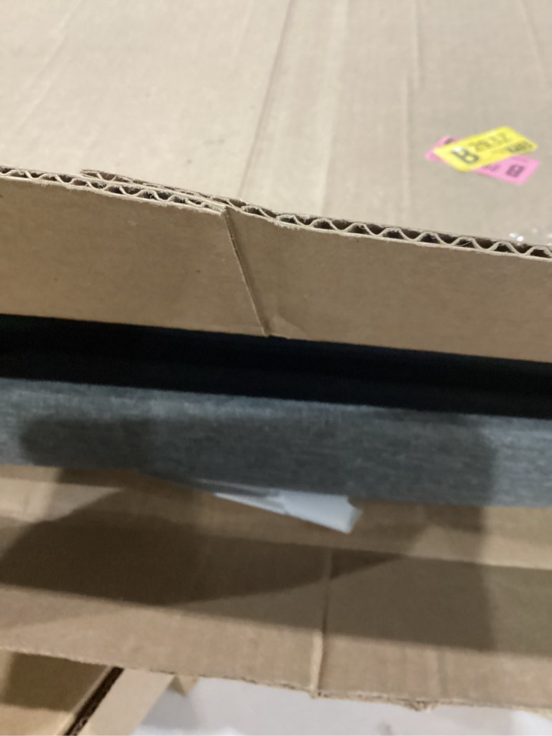 Condition photo showing New/Like New for B FSOBEIIALEO Storage Ottoman with Tray, Foot Stools and Ottomans with Legs, Storage Cube Seat Linen Grey 30" Grey Large