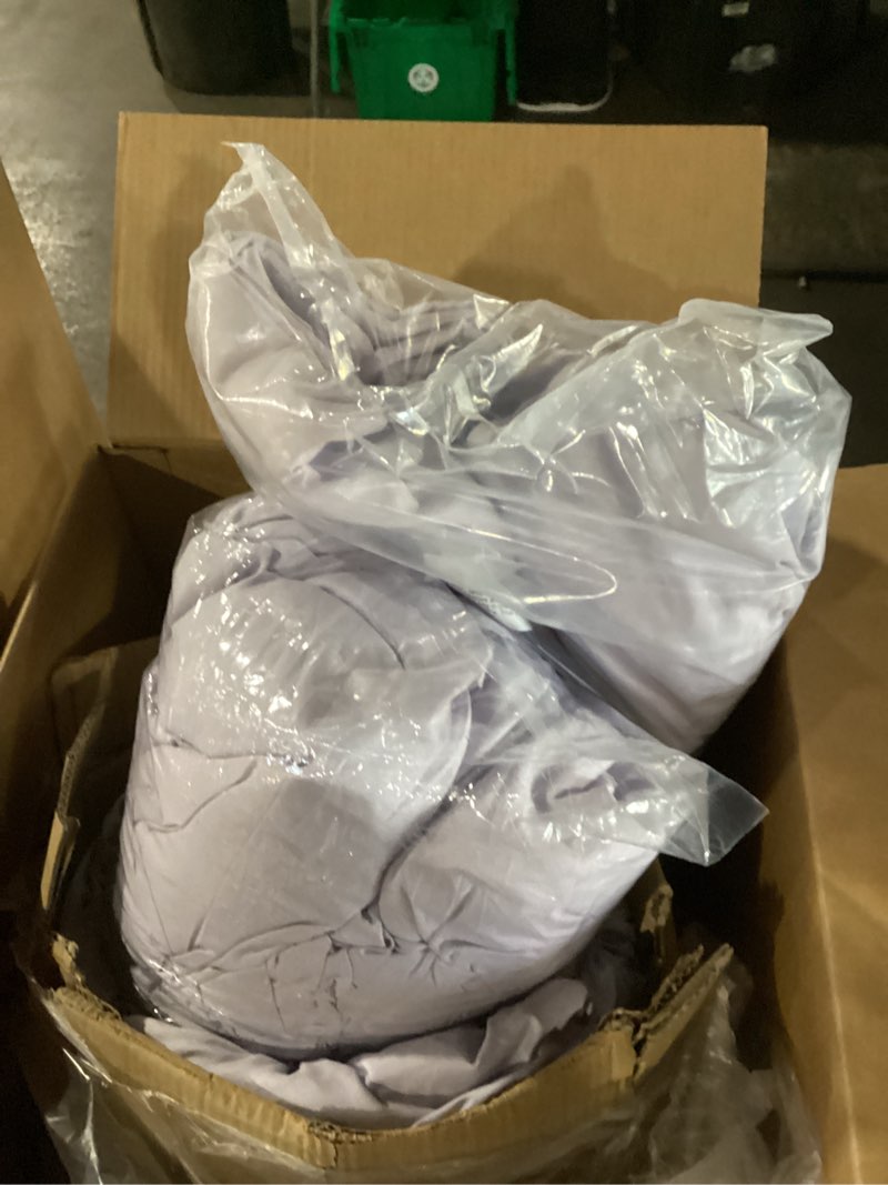 Condition photo showing Good Condition for jollyvogue queen comforter set 7 pieces - bed in a bag queen for all season, pintuck bedding comforter sets with comforter, flat sheet, fitted sheet and pillowcases & shams, light purple queen light purple