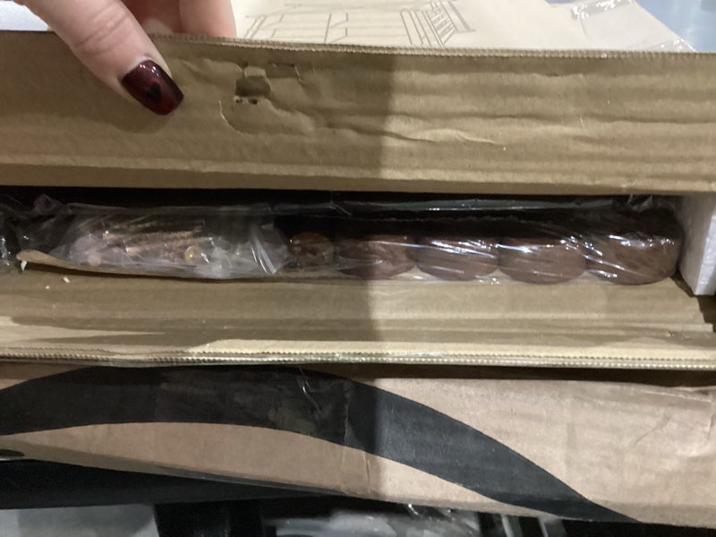 Condition photo showing Good Condition for Bamboo Luggage Rack with 4 Storage Compartments, Foldable Suitcase Stand for Guest Room, 150lbs Capacity, Sturdy, Space-Saving and Easy to Assemble Organizer Walnut 1 Pcs