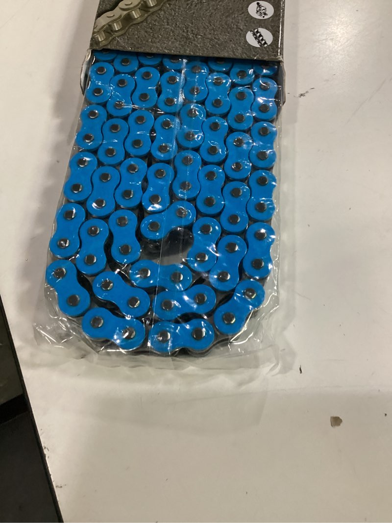 Condition photo showing New/Like New for jfg racing dirt bike chain,universal 520 drive chain x ring 120-links heavy duty racing chain for yz250 yz250f yz450f wr250 yz80 yz125 -blue medium blue 1
