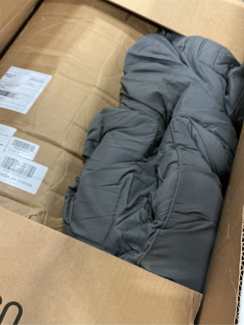 Condition photo showing As Is for bdeus dual layer 5 inch memory foam mattress topper queen size, 2 inch gel memory foam plus 3 inch 1450 gsm down alternative quilted pillow top mattress pad cover,dark gray dark gray queen
