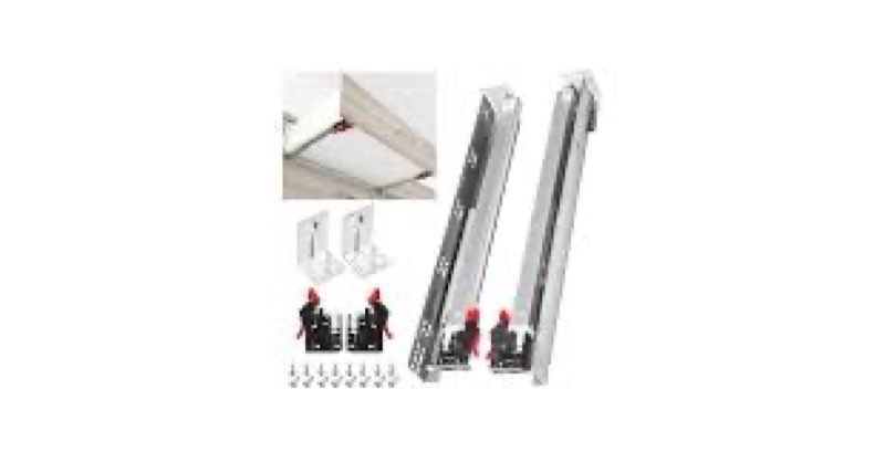 shuhang 1 pair undermount drawer slides 21 inch soft close 80 lb load capacity ball bearing hidden b