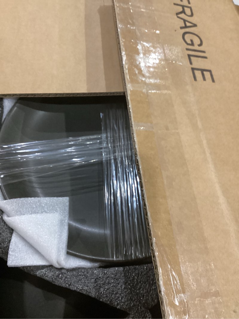 Condition photo showing New/Like New for Tikooere Stoneware Dinnerware Set for 4 Person,12 Pieces Ceramic Plates and Bowls Sets Matte Black Modern Dish Set for Kitchen Dinner,Scratch Resistant,Microwave and Dishwasher Safe,Round 12 Pcs Dinnerware Matte Black