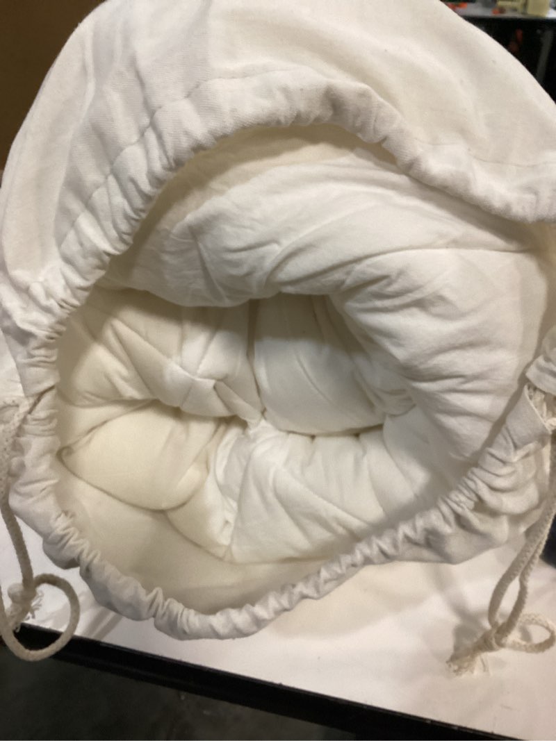 Condition photo showing As Is for YOUR MOON 100% Organic Wool Mattress Topper Queen Size – 2 Inch Thick Pillow Top Mattress Pad, 700GSM Natural Wool Filling, Back Pain Relief Bed Topper with Cotton Cover-16'' Depth, 60"x80" (White) White Queen