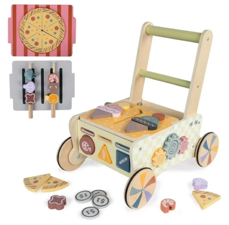 Top Bright Push Walker for 1 2 3 Boy & Girls, Pink, 1 Count