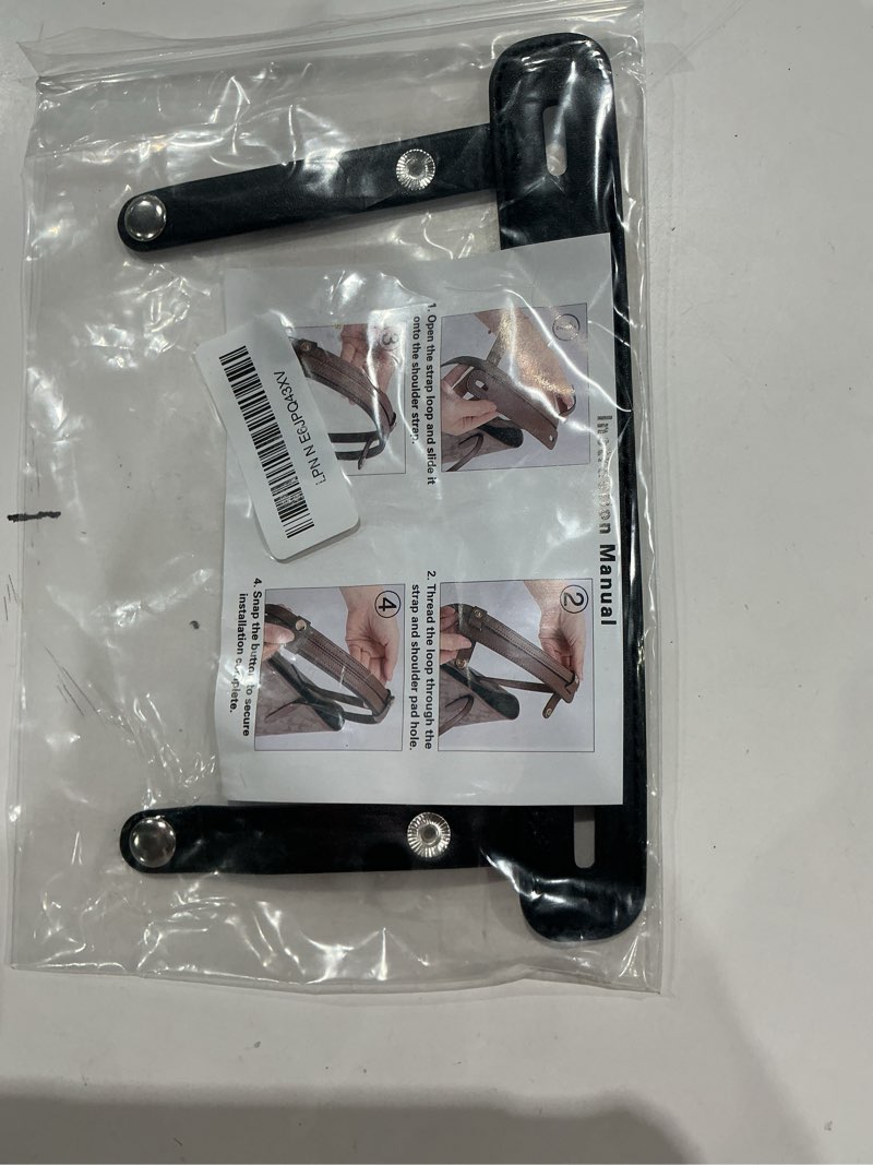 Condition photo showing Good Condition for shoulder strap pad compatible with tote bags, handbag accessories, upgraded anti-slip cushion, leather strap pad, pressure relief –wide strap version black wide strap version black with silver hardware