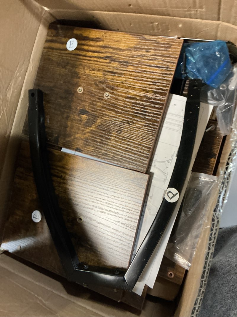 Condition photo showing As Is for plant stand indoor with 4 grow lights - 63" tall plant shelf- 8 tiered corner plant flower stands display shelves for home, patio (brown)