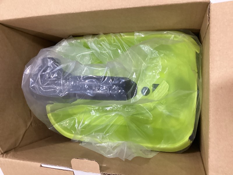 Condition photo showing As Is for Salt Spreader for Ryobi 18V Battery, Handheld Power Spreader for Seeds, Fertilizer, Year-Round Coverage for Grass Seeds, Rock Salt, and ice melt Seasons. (Tool only)