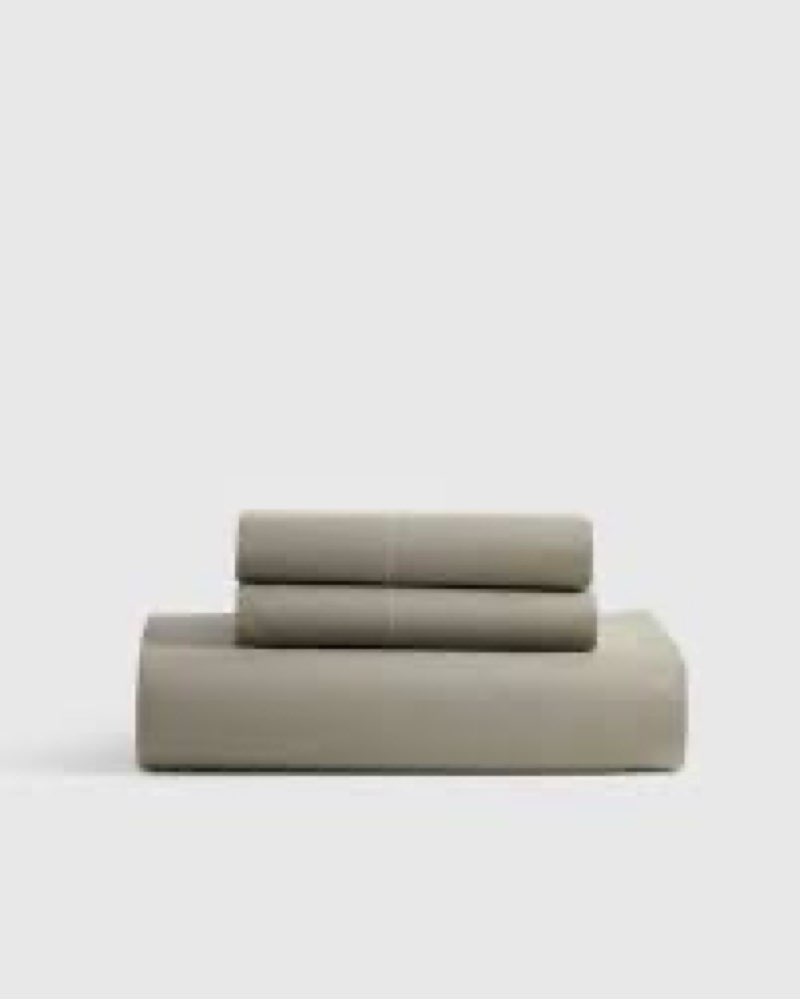 Quince organic cotton sheet set, cal king, sage