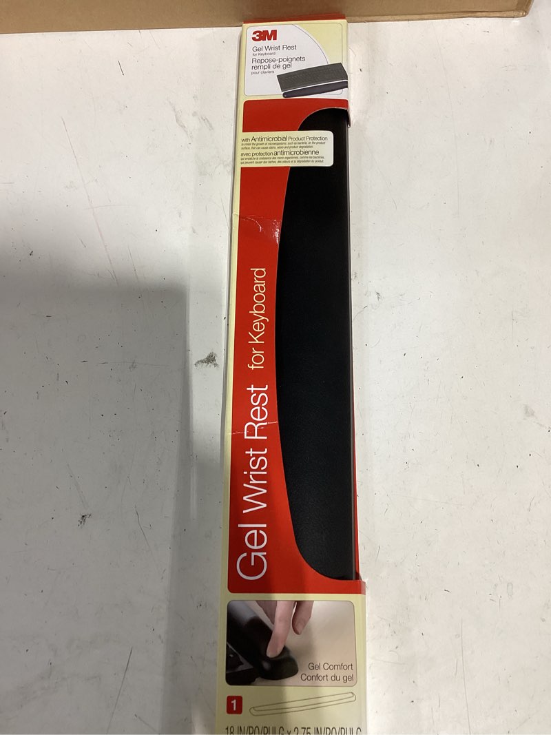 Condition photo showing Good Condition for 3m antimicrobial gel wrist rest, curved - black