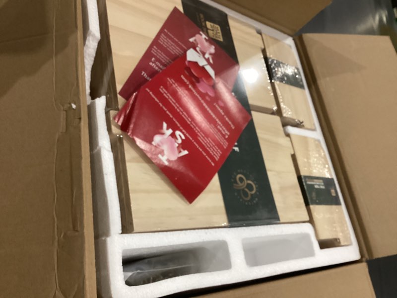 Condition photo showing Good Condition for Rotating Bookshelf, 360 Display Corner Bookshelf for Small Space, 5 Tier Floor Standing Bookcase Storage Rack, Wood Narrow Organizer for Bedroom, Living Room, Study Room, Kids&Adults Solid