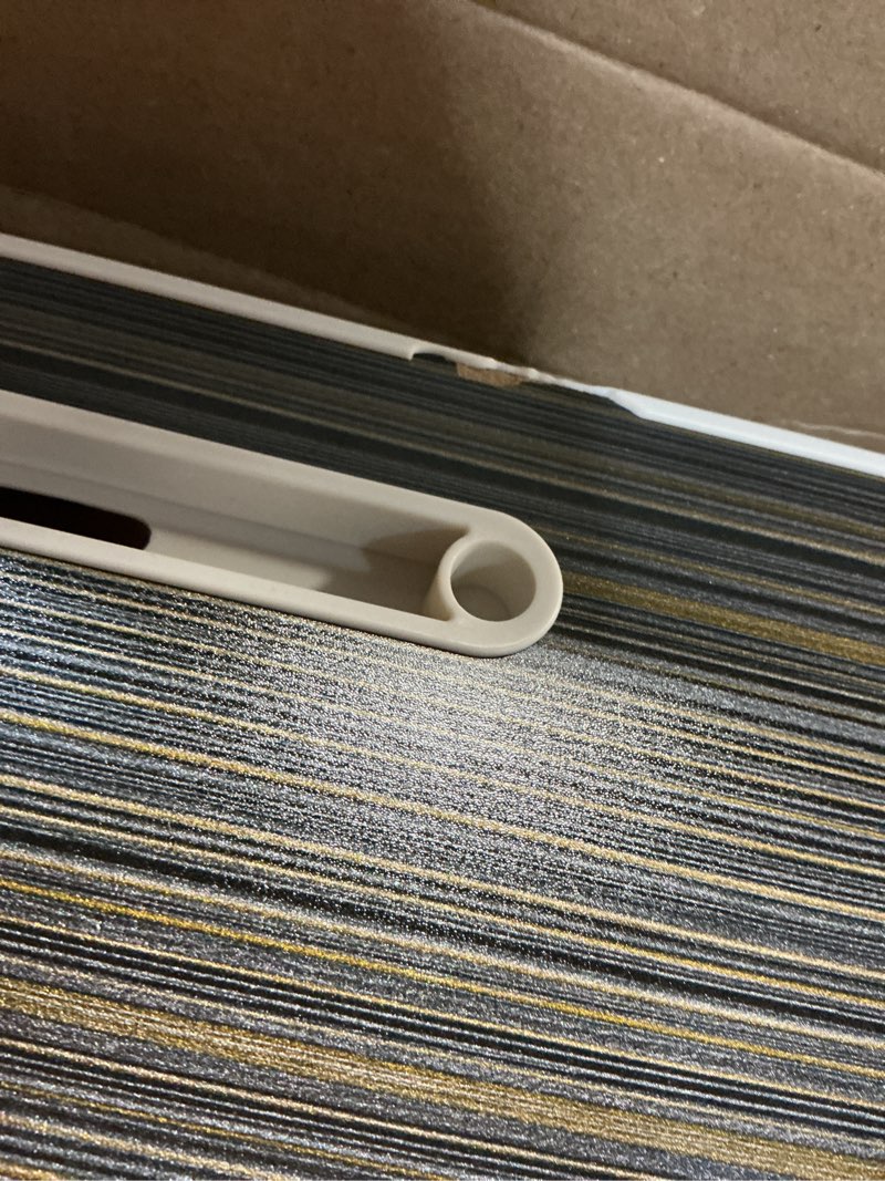 Condition photo showing As Is for buyify folding lap desk, 23 inch portable wood black laptop bed desk lap desk with cup holder, for working reading writing, eating, watching movies for bed sofa couch floor