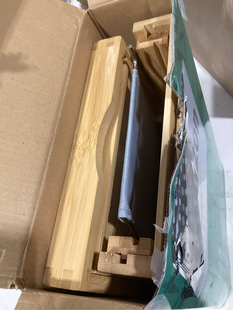 Condition photo showing New/Like New for luxury bamboo bathtub tray - wooden expandable caddy with book, tablet, wine holder - gift idea