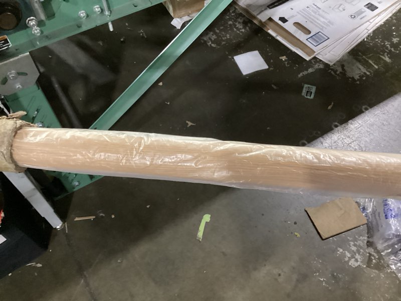 Condition photo showing As Is for 4 ft modern aluminum handrail set, handrails for indoor stairs,deck,slope, wall mounted staircase handrails, zink alloy brackets included,rust free. (cherry wood grain, 4 ft) 4 feet cherry wood grain