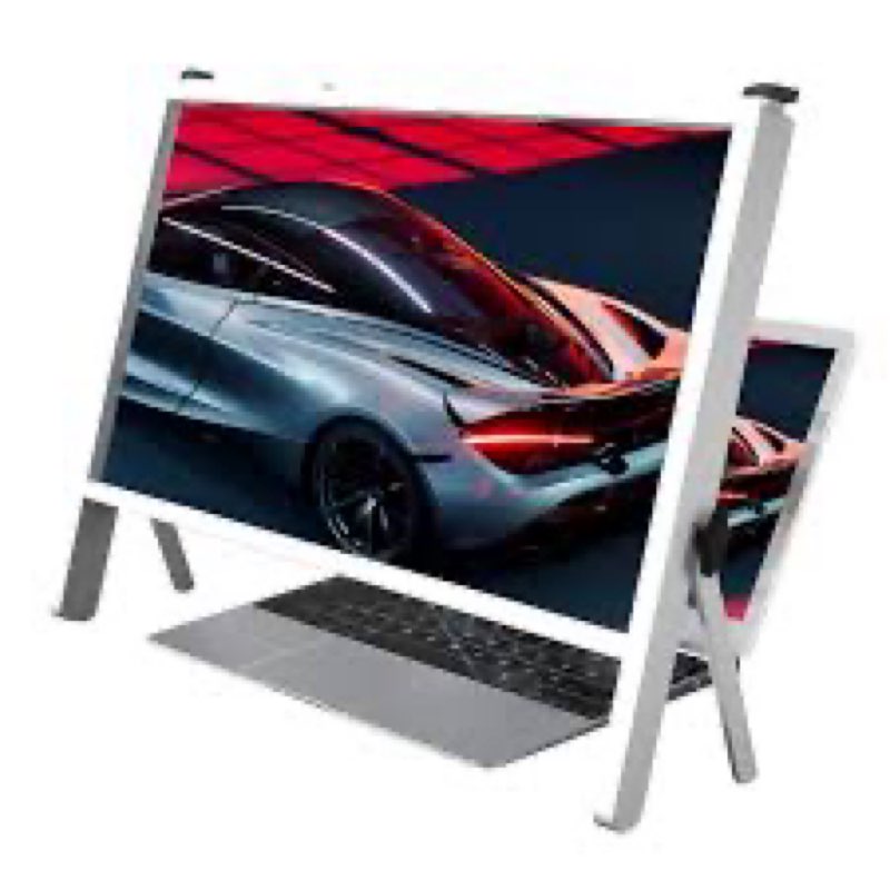 3D 21 Inch Laptop Computer Screen Magnifier, Laptop Computer Screen Magnifier Expanders Bracket Magn