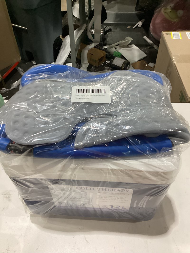 Condition photo showing Good Condition for ** not tested ** cold therapy machine, ice therapy system for knee replacement, cryotherapy freeze kit for shoulder and knee after surgery recovery, large size ice machine with quiet pump