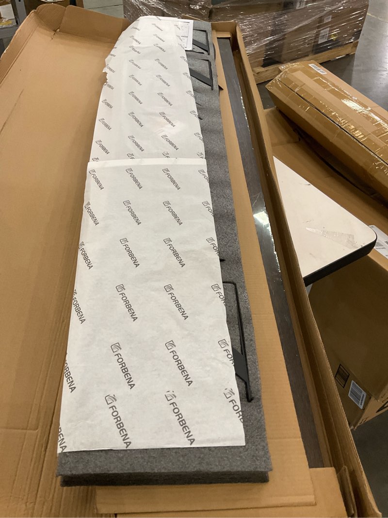 Condition photo showing New/Like New for Forbena Large Floating Shelves for Wall 48 Inches Long Set of 3, Rustic Wo Wall Bookshelf for Bedroom Books, Wooden Hanging Bookshelves for Living Room Laundry Closet Kitchen Storage (Dark Brown) Rustic Brown