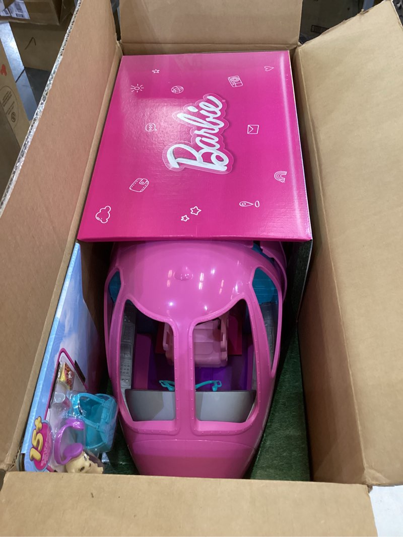 Condition photo showing New/Like New for Barbie Dreamplane Airplane Toys Playset with 15+ Accessories Including Puppy, Snack Cart, Reclining Seats and More (Amazon Exclusive)