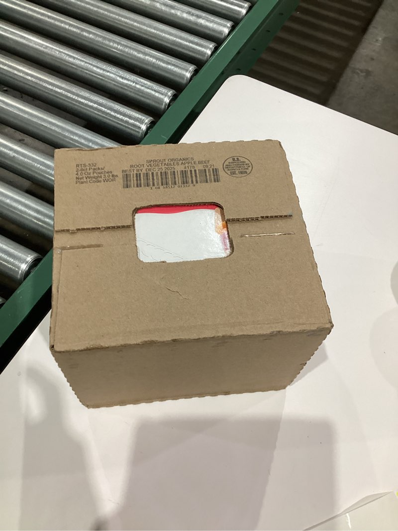 Condition photo showing New/Like New for Sprout Organic Baby Food Pouches Stage 3, Organically Sourced Meat Protein, Root Vegetables Apple w/ Beef, 4 Ounce (Pack of 12) Root Vegetables, Apple, and Beef 4 Ounce (Pack of 12)