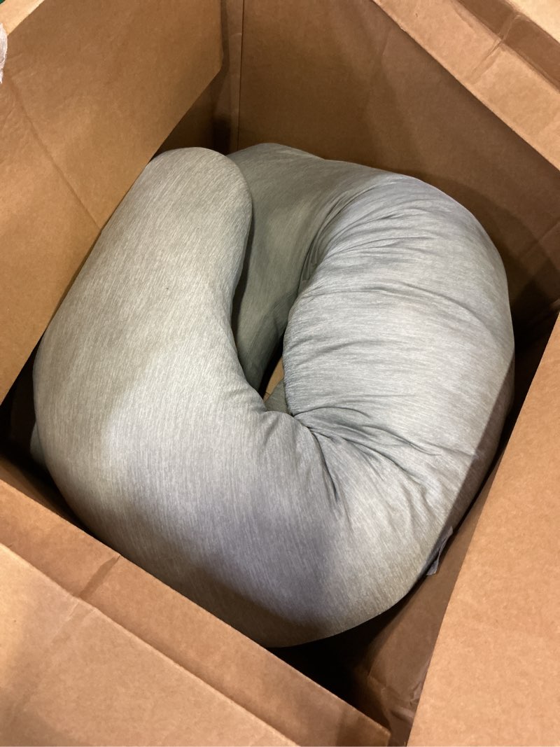 Condition photo showing Good Condition for momcozy pregnancy pillows for sleeping, u shaped full body pillow for pregnancy women with removable jersey cotton cover, 57 inch maternity pillow, grey jersey knit cotton- gray