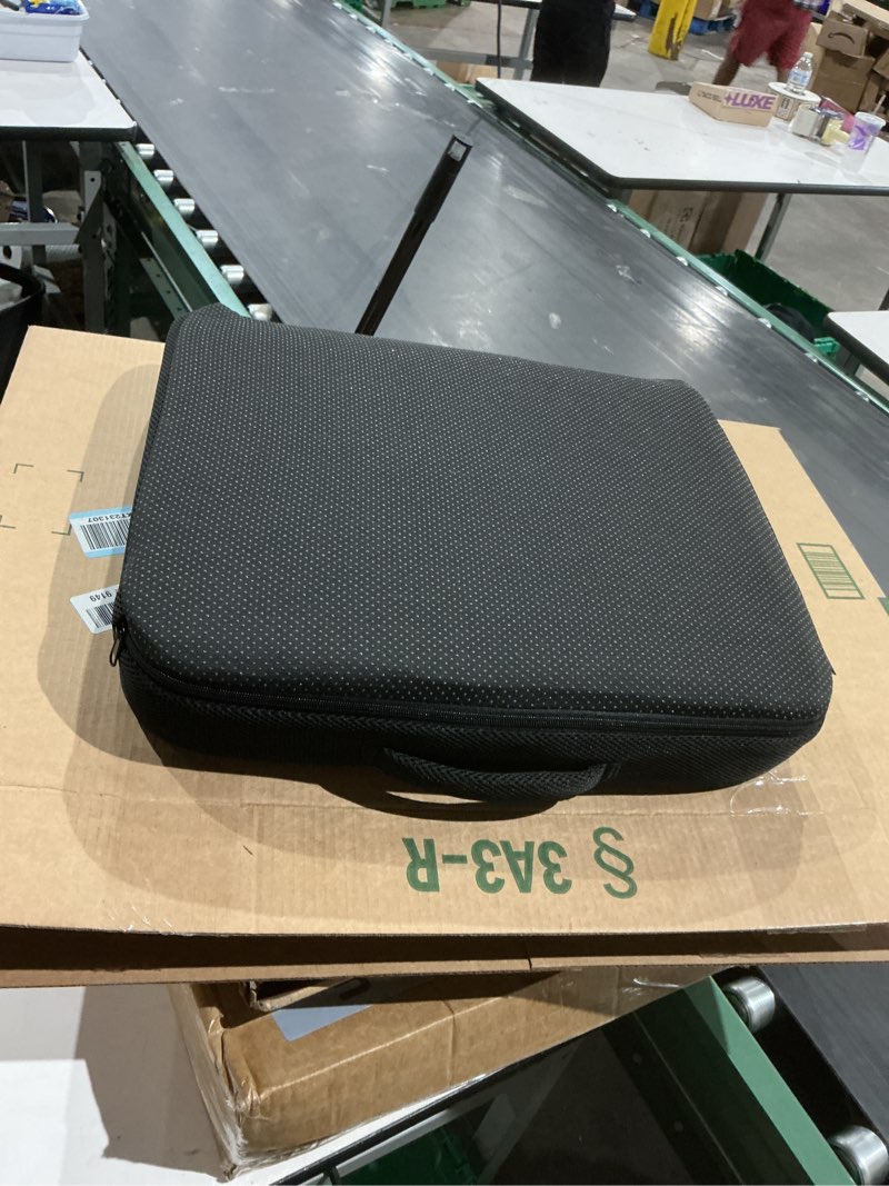 Condition photo showing As Is for youfi extra thick large seat cushion with extra cover, gel memory foam cushion with carry handle non slip bottom, pain relief coccyx cushion for office chair, 19''x17.5''x4'' (black cover) large(19''x17.5''x4'') black + extra cover