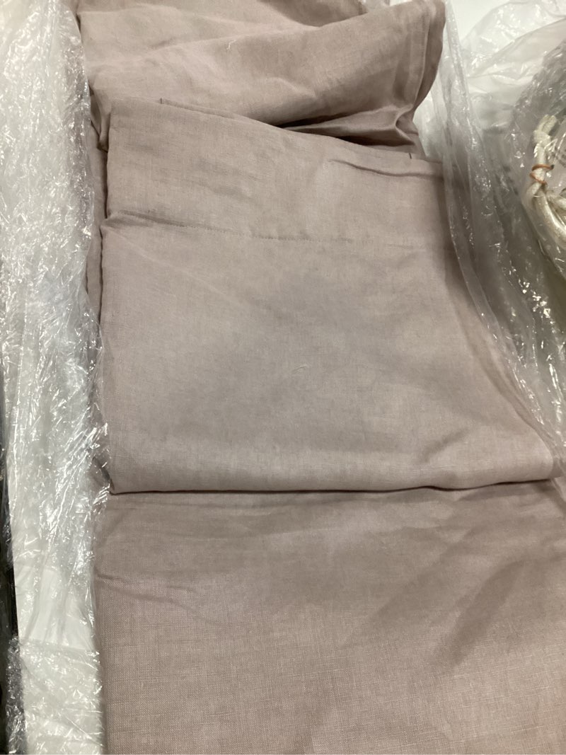 Condition photo showing Good Condition for european linen room darkening curtain, 48x84, rose quartz