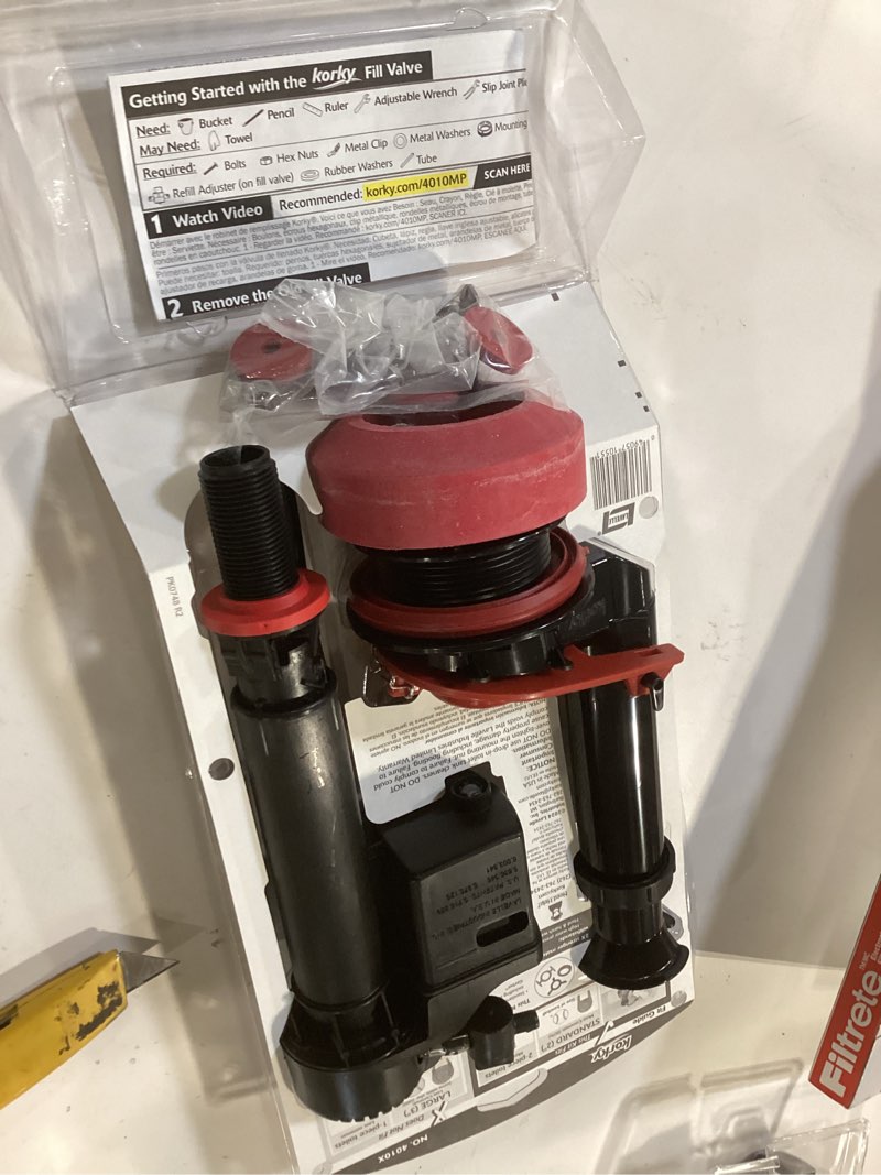 Condition photo showing Good Condition for korky 4010xp 2x long-life standard 2-inch complete fixes: running, noisy, no/slow refill, and no/weak flush easy to install toilet repair kit, black