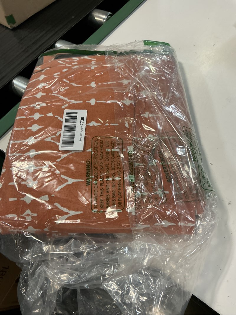 Condition photo showing Good Condition for colorbird 100% blackout boho heat sun blocking curtains & drapes for bedroom living room floor to ceiling 96 inches burnt orange patterned decorative thermal curtains dining rustic western room decor burnt orange 52"w x 96"l (pack of 2)