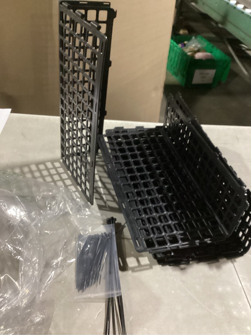 Condition photo showing Good Condition for 12 Pcs Under Couch Blocker for Bed Adjustable Furniture Plastic Under Bed Blocker with 30 Ties Black Couch Barriers for Dogs Pets Cats (Style 1)