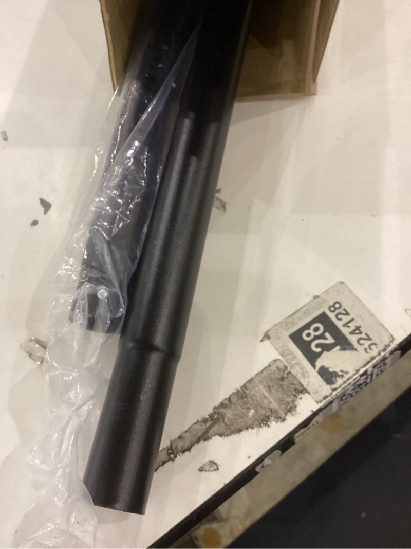 Condition photo showing Good Condition for tension curtain rod 51-145in(4.25-12.08ft), extra long curtain rod no drilling for window or bathroom patio, adjustable spring shower curtain rod, easy to install never rust rod diameter 1.26in-black black 51''-145''