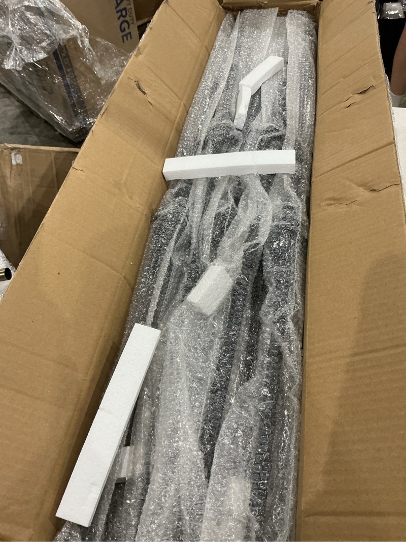 Condition photo showing Good Condition for s08 wrought iron balusters set of 10 decorative metal balusters for decks spiral stair railing 1/2-inch hollow single basket iron spindles satin black metal railing single basket 10 pack 10