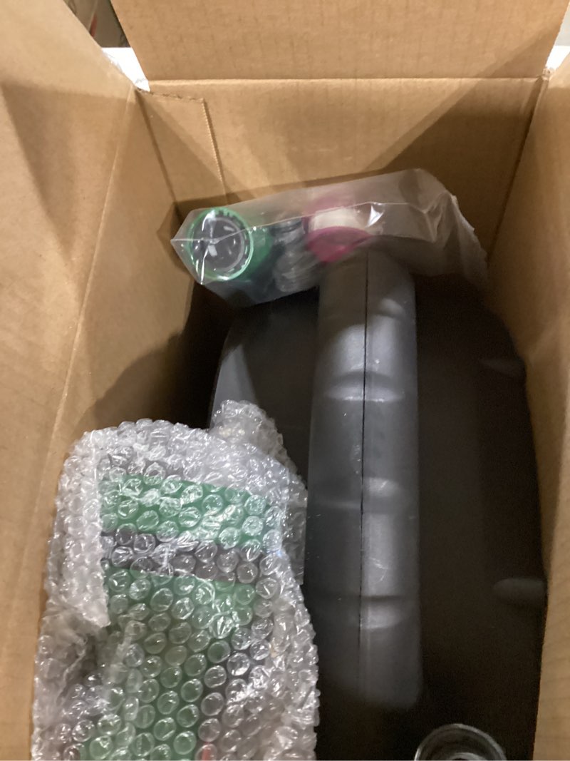 Condition photo showing Good Condition for 1/2" x 50ft retractable garden hose reel?with 10 patterns spray nozzle?portable heavy duty garden hose holder for garden watering?car & patio washing?pet cleaning?green? green 50ft