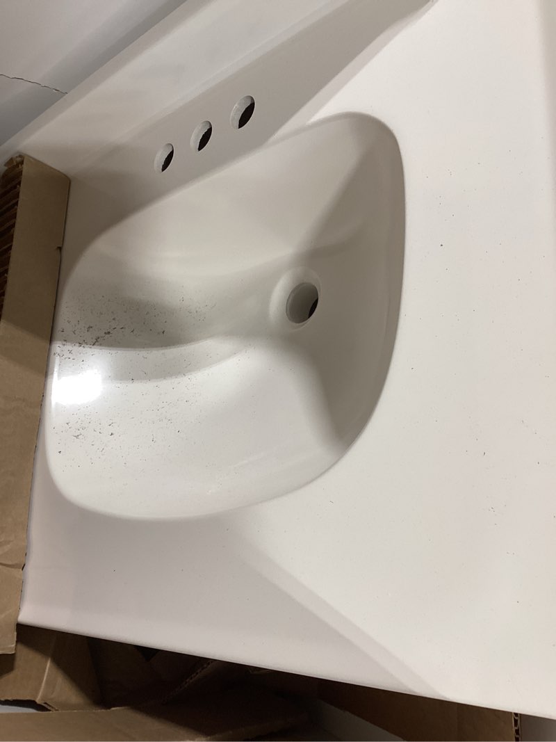 Condition photo showing Good Condition for project source 24-in white single sink bathroom vanity with white cultured marble top