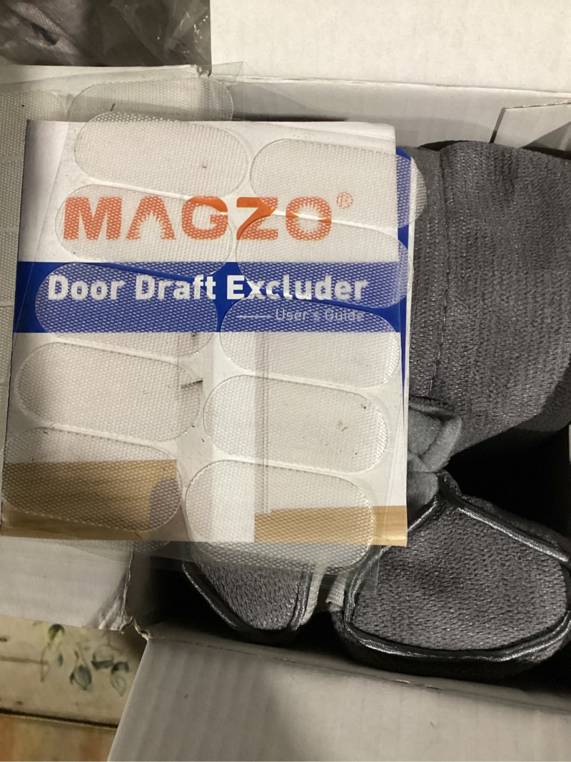 Condition photo showing Good Condition for MAGZO Door Draft Stopper, 36 Inch Adjustable Under Door Gap Filler, Fits 30'' - 36'' Bottom Widths, Seals Gaps up to 1.7", Soundproof Sweep Blocks Air, Noise, Light, Dust- Grey Gray 36 Inch