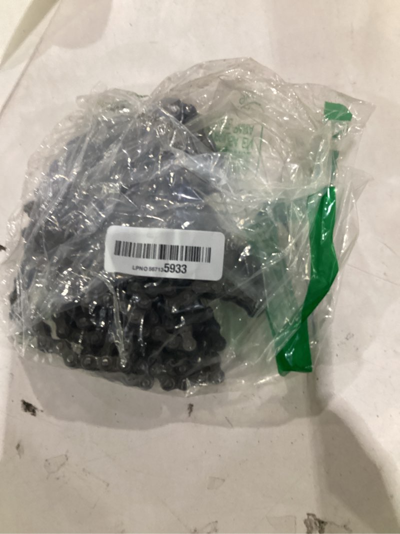 Condition photo showing As Is for #35 roller chain -10 feet 40mn carbon steel material with 2 connecting link for home and industrial machinery - 320 links (35-10ft)