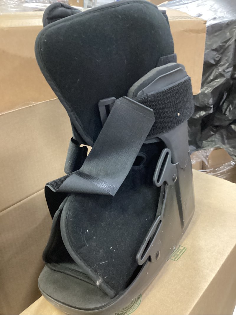 Condition photo showing As Is for United Ortho Short Air Cam Walker Fracture Boot, Small, Black Black Small Boot