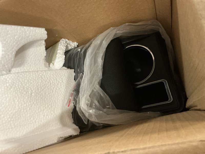Condition photo showing Good Condition for for mitsubishi mirage 2014-2024 car armrest box center console accessory leather arm rest double-layer storage space with cup holder (black thread)