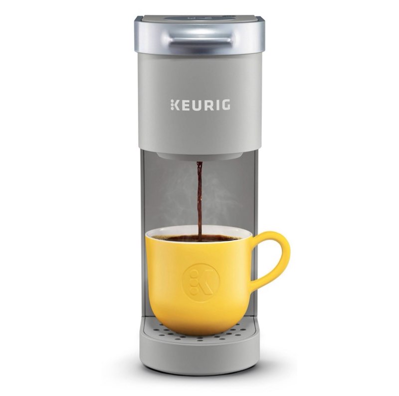 Keurig K-Mini Single-Serve K-Cup Pod Coffee Maker - Gray: Compact, 12 oz Capacity, Automatic Shut-Off, Cord Storage