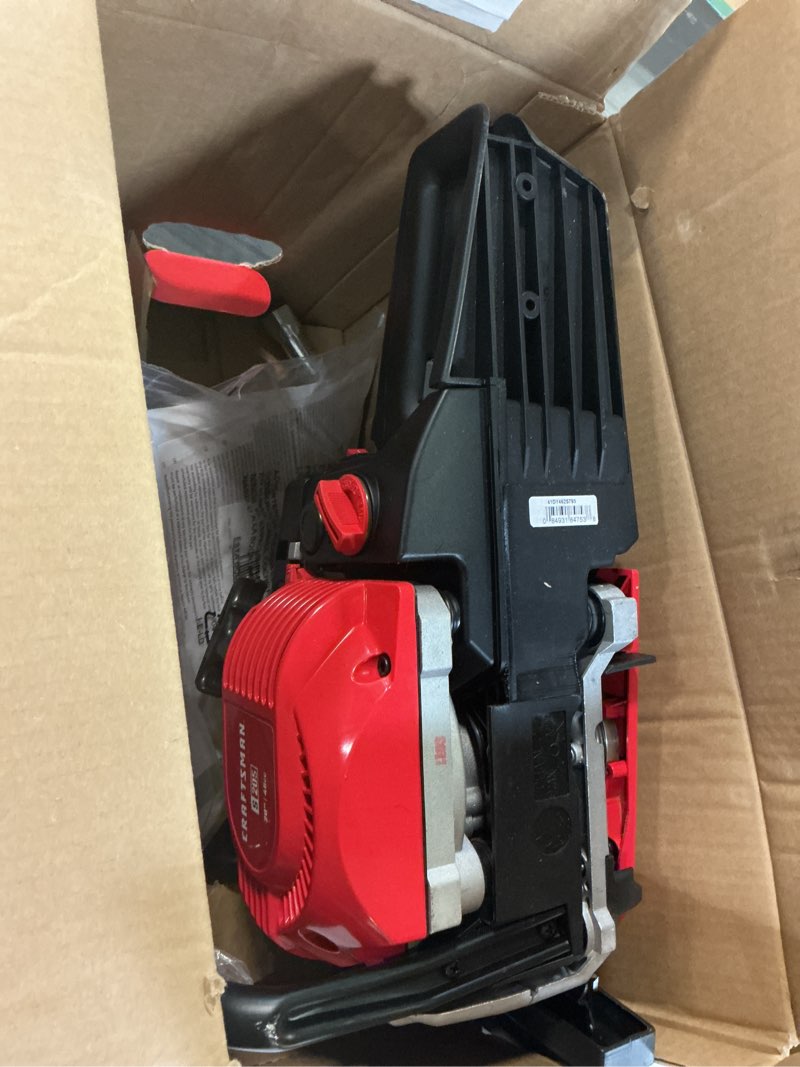 Condition photo showing As Is for craftsman cmxgsamy462s 20 in. 46 cc gas chainsaw