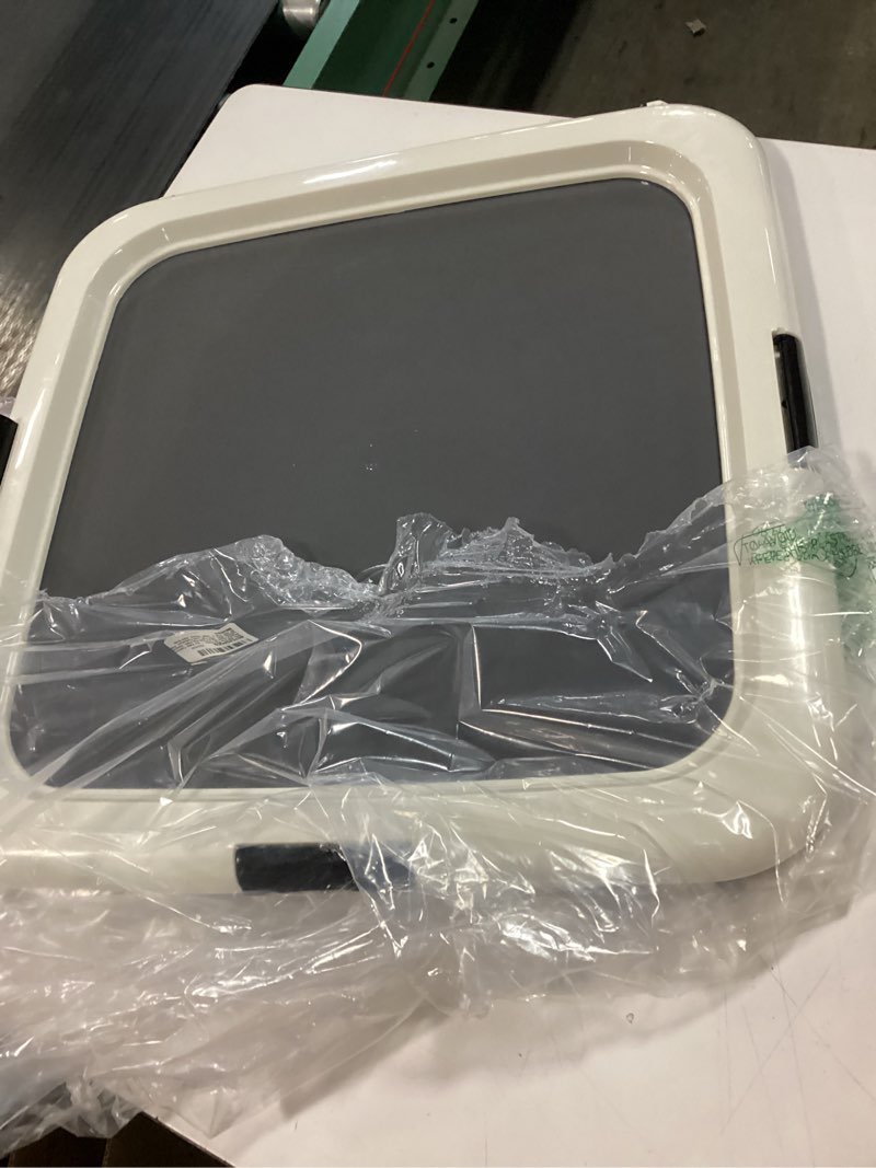 Condition photo showing Good Condition for IRIS USA Pee Pad Holder - For Regular Sized Dog and Puppy Pee Pads, Secured Latches, Non-Skid Feet, High Polish Finish for Easy Cleaning, Leak Protection, Fits 22"x22" Pad or Larger, Square, Dark Gray Regular White/Gray