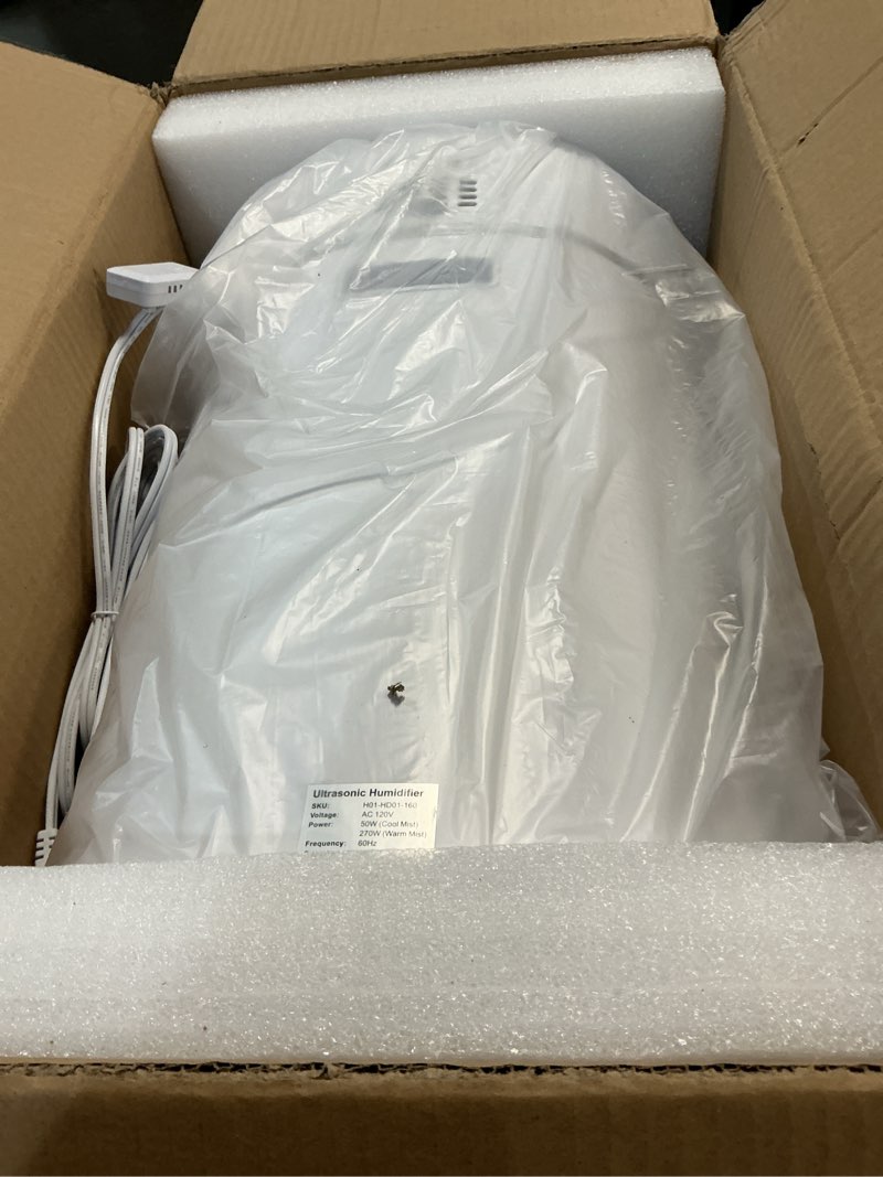 Condition photo showing Good Condition for areshark 4.2 gal/16l humidifier large room, cool warm mist 2000ft² whole house air humidifiers for bedroom, plants, adults, 60h runtime, humidity setting, easy to clean, top fill, extension tube