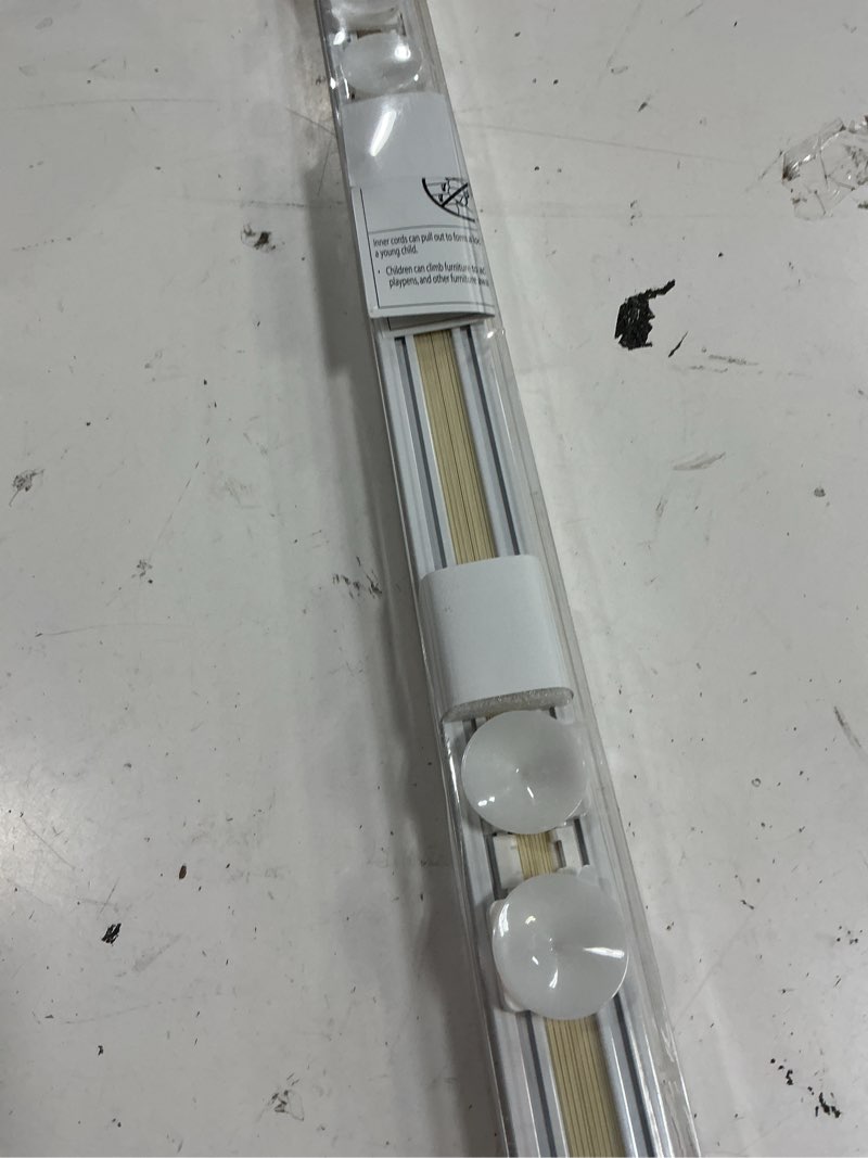 Condition photo showing Good Condition for lazblinds tool-free cordless pleated shades with suction cups light filtering top down bottom up pleated blinds for window size 23" w x 38" h, cream cream 23" w x 38" h