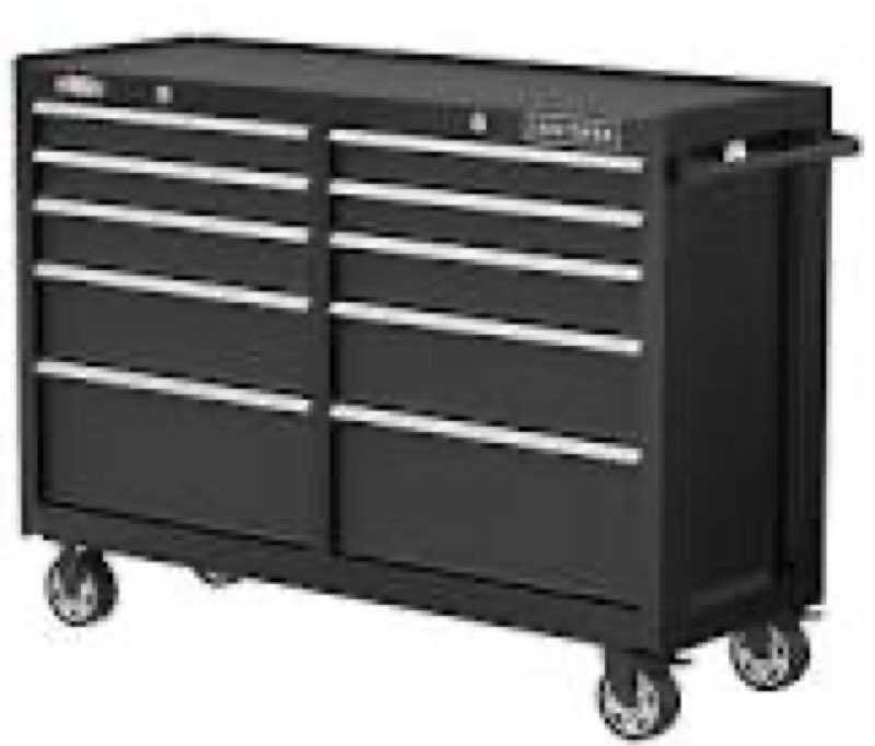 craftsman 2000 series 52-in w x 37.5-in h 10-drawer steel rolling tool cabinet (black) ...