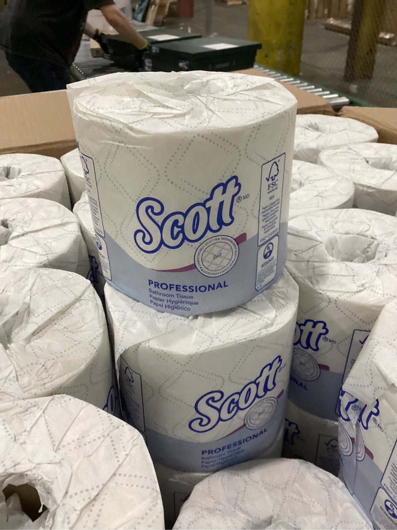 Condition photo showing New/Like New for Scott Professional Standard Roll Bulk Toilet Paper (04460), 2-Ply, Elevated Design, White, Individually Wrapped (80 Rolls of 550 Sheets, 44,000 Sheet Total) 550 Count (Pack of 80)