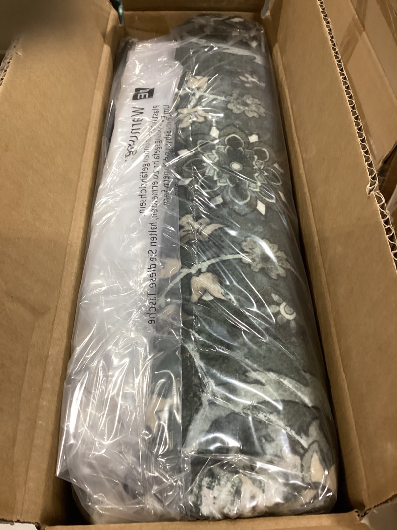 Condition photo showing Good Condition for 6x9 rugs for living room, soft large area rugs green washable rug, indoor vintage rugs for bedroom home office laundry, rubber backed non slip low pile carpet, dark olive green green 6' x 9' (rectangular)
