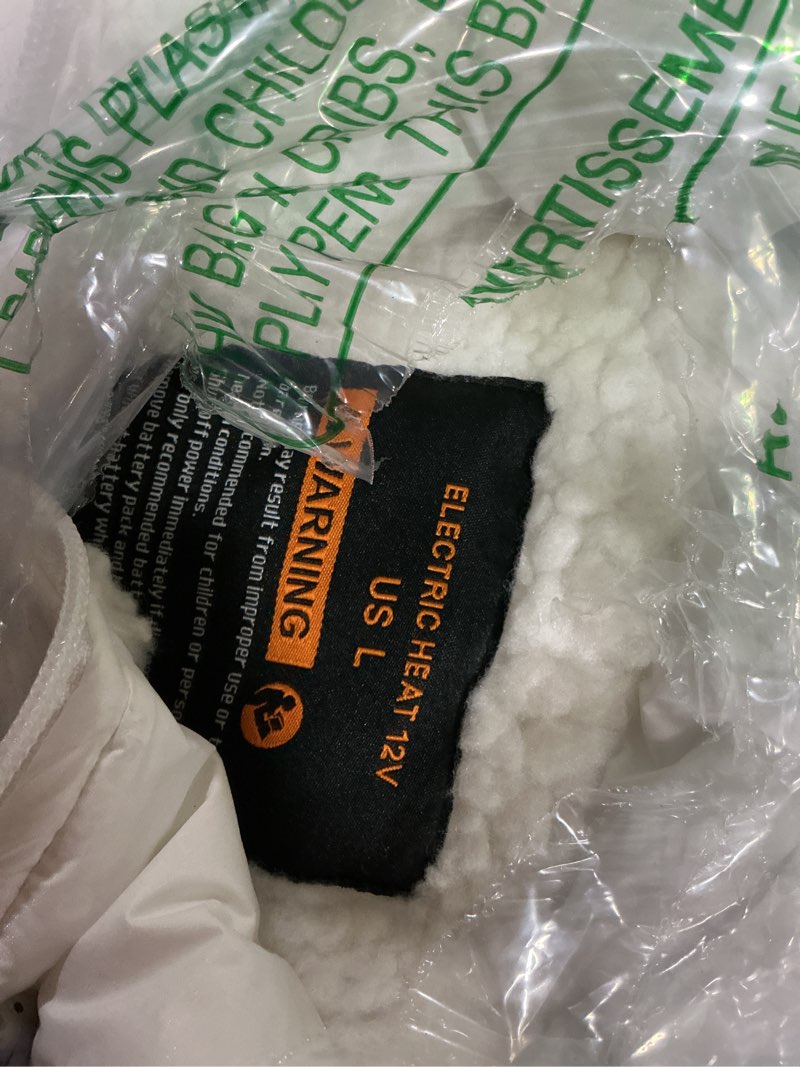 Condition photo showing Good Condition for Lightweight Heated Vest for Women with 12V 15000mAh Rechargeable Battery Pack Warming Heating Vest for Outdoor White Large