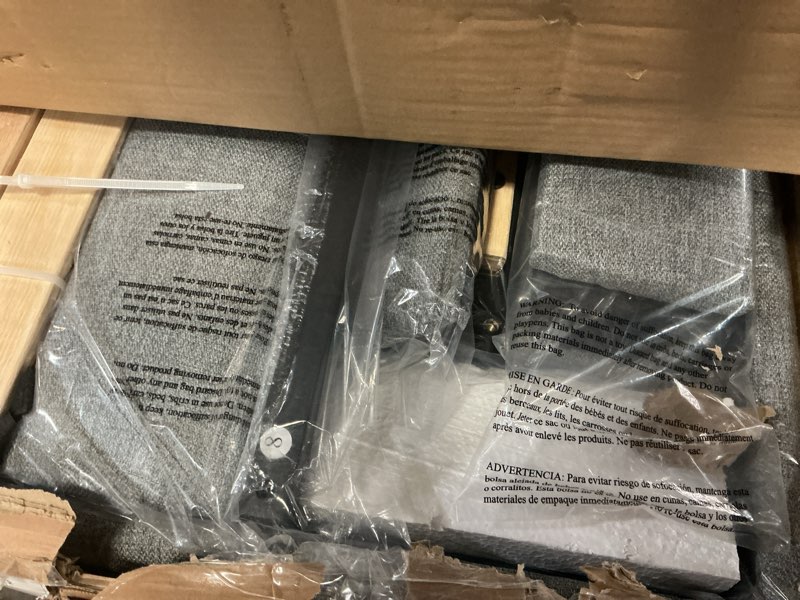 Condition photo showing Good Condition for Novilla Full Bed Frame Upholstered Platform Full Size Bed Frame with Adjustable Headboard, Strong Weight Capacity, No Box Spring Needed, Easy Assembly, Grey Grey Full