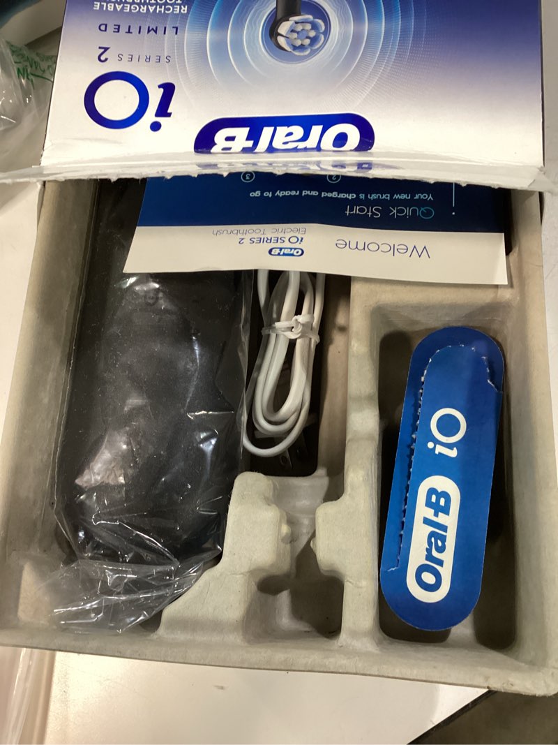 Condition photo showing Good Condition for Oral-B iO Simple Clean Rechargeable Electric Powered Toothbrush, Night Black with 1 Gentle Care Brush Head and 1 Black Travel Case - Automatic Pressure Sensor to Protect Gums - 3 Modes - 2 Min Timer Night Black 1 Count (Pack of 1)