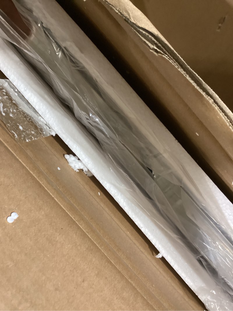 andy star 30x36 chrome bathroom mirror, oblong silver mirror with stainless steel metal frame, oval 